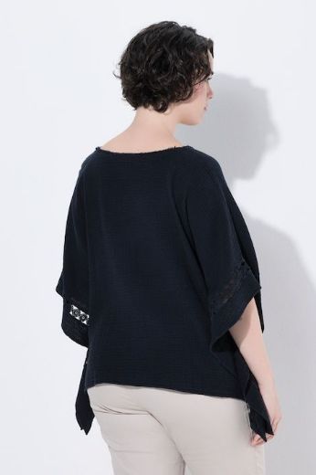 Plus size veliki brojevi Bluza polu rukava od muslina za punije
