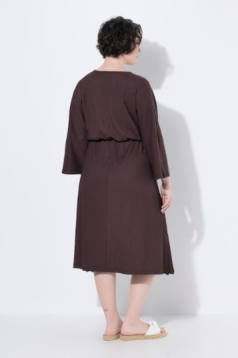 Plus size veliki brojevi Haljina midi 3/4 rukava za punije