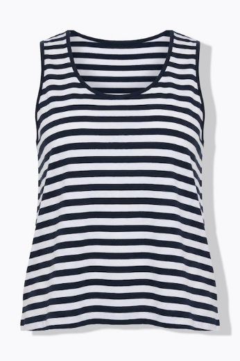 Plus size veliki brojevi Top na pruge A kroja za punije