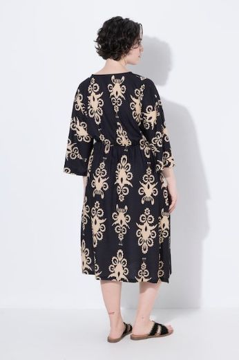 Plus size veliki brojevi Haljina midi 3/4 rukava za punije