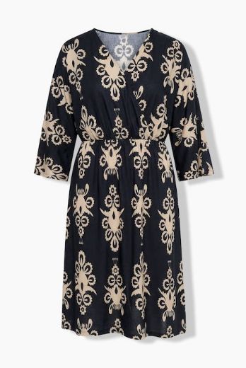 Plus size veliki brojevi Haljina midi 3/4 rukava za punije