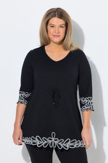 Plus size veliki brojevi Majica 3/4 rukava dužeg kroja za punije
