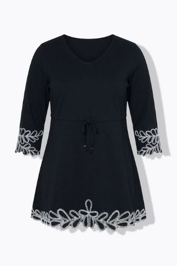 Plus size veliki brojevi Majica 3/4 rukava dužeg kroja za punije