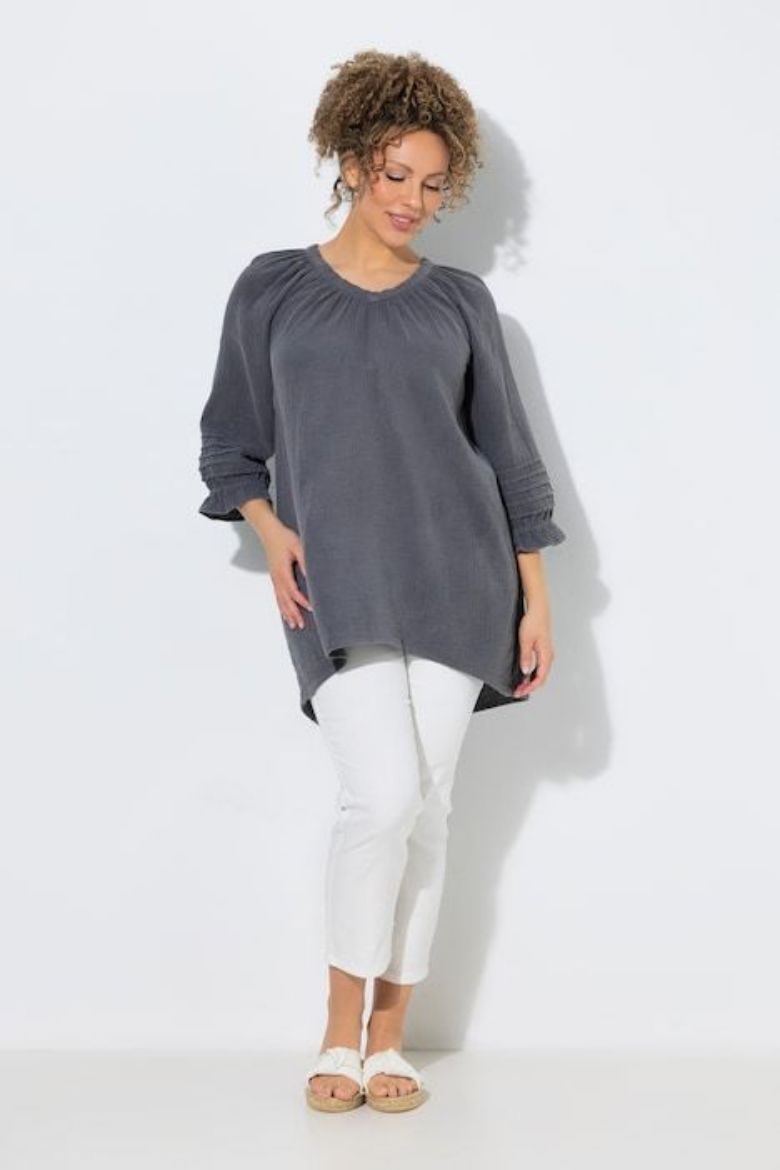Plus size veliki brojevi Bluza 3/4 rukava A kroja za punije