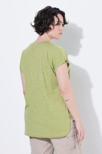 Plus size veliki brojevi Majica kratkih rukava V ovratnika za punije