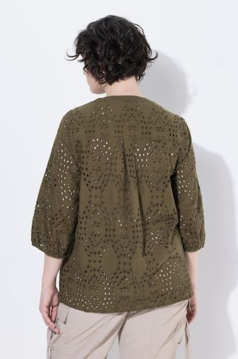 Plus size veliki brojevi Bluza 3/4 rukava V ovratnika za punije