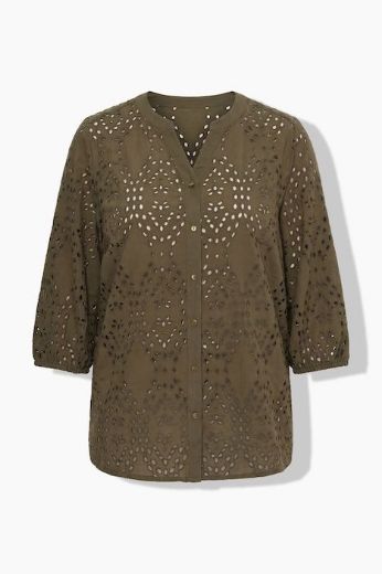 Plus size veliki brojevi Bluza 3/4 rukava V ovratnika za punije