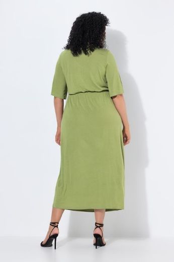 Plus size veliki brojevi Haljina maxi kratkih rukava A kroja za punije