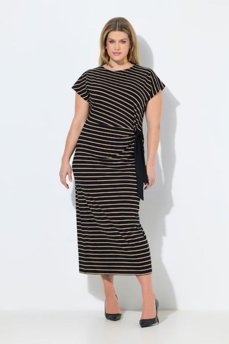 Plus size veliki brojevi Haljina maxi kratkih rukava za punije