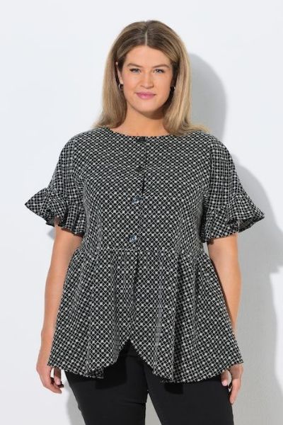 Veliki brojevi Bluza kratkih rukava A kroja moda za punije