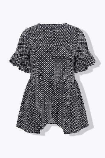 Plus size veliki brojevi Bluza kratkih rukava A kroja za punije