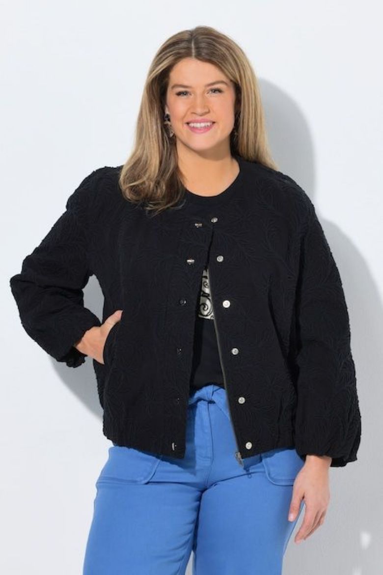 Plus size veliki brojevi Jakna lagana na kopčanje za punije