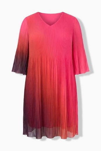 Plus size veliki brojevi Haljina midi 3/4 rukava A kroja za punije