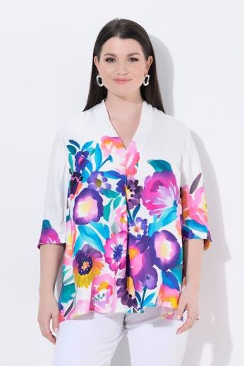 Plus size veliki brojevi Bluza 3/4 rukava A kroja za punije