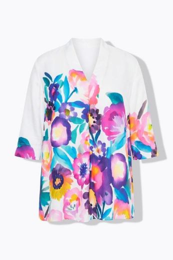 Plus size veliki brojevi Bluza 3/4 rukava A kroja za punije