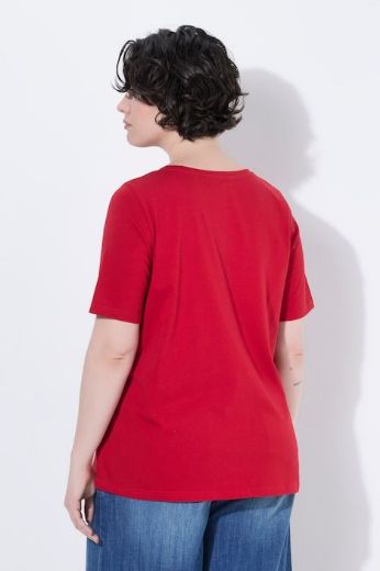 Plus size veliki brojevi Majica kratkih rukava V ovratnika za punije