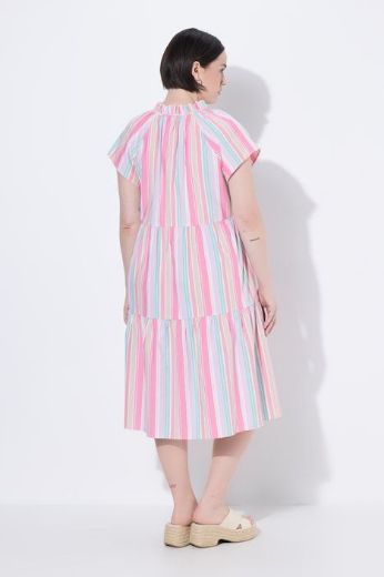 Plus size veliki brojevi Haljina midi kratkih rukava za punije