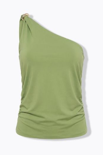 Plus size veliki brojevi Top na jedno rame za punije