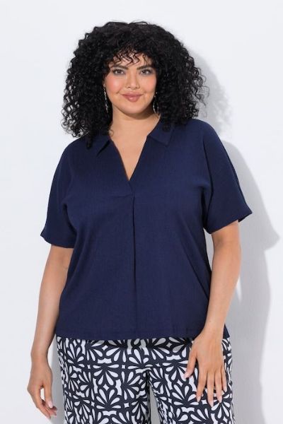 Veliki brojevi Bluza 3/4 rukava V ovratnika moda za punije
