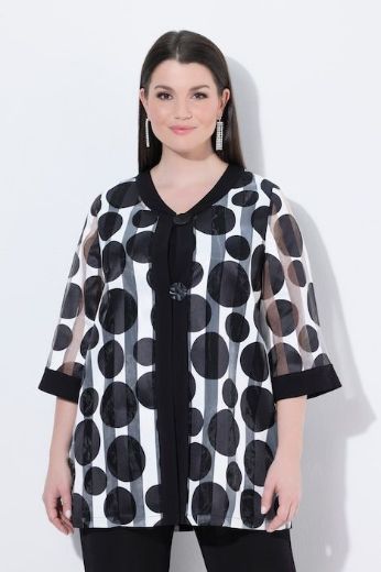 Plus size veliki brojevi Bluza 3/4 rukava A kroja za punije