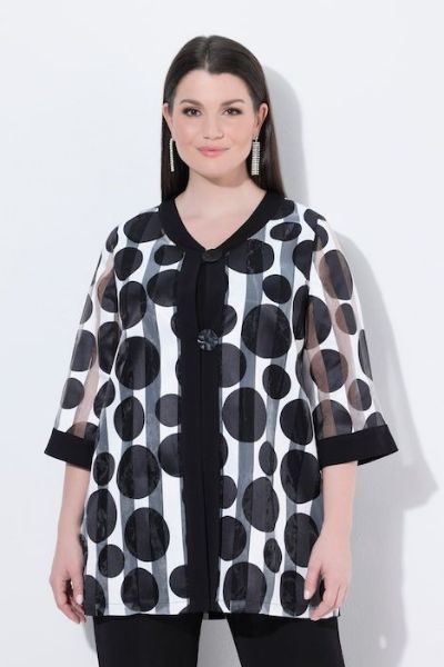 Veliki brojevi Bluza 3/4 rukava A kroja moda za punije