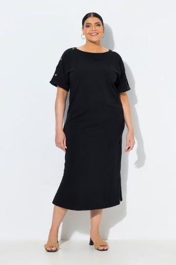 Plus size veliki brojevi Haljina midi kratkih rukava za punije