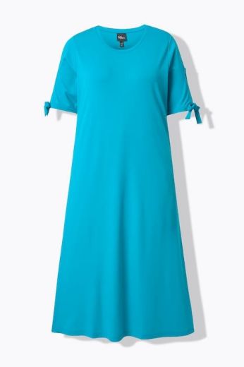 Plus size veliki brojevi Haljina midi kratkih rukava A kroja za punije