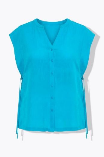 Plus size veliki brojevi Bluza bez rukava na kopčanje za punije
