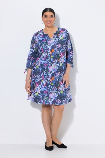 Plus size veliki brojevi Haljina 3/4 rukava A kroja za punije