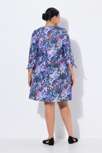 Plus size veliki brojevi Haljina 3/4 rukava A kroja za punije