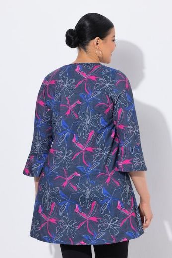 Plus size veliki brojevi Majica 3/4 rukava dužeg kroja za punije