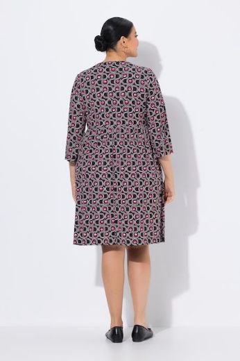 Plus size veliki brojevi Haljina midi 3/4 rukava za punije