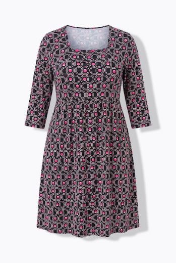 Plus size veliki brojevi Haljina midi 3/4 rukava za punije