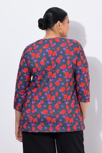 Plus size veliki brojevi Majica 3/4 rukakava V ovratnika za punije