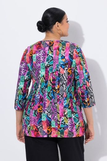 Plus size veliki brojevi Majica 3/4 rukakava V ovratnika za punije