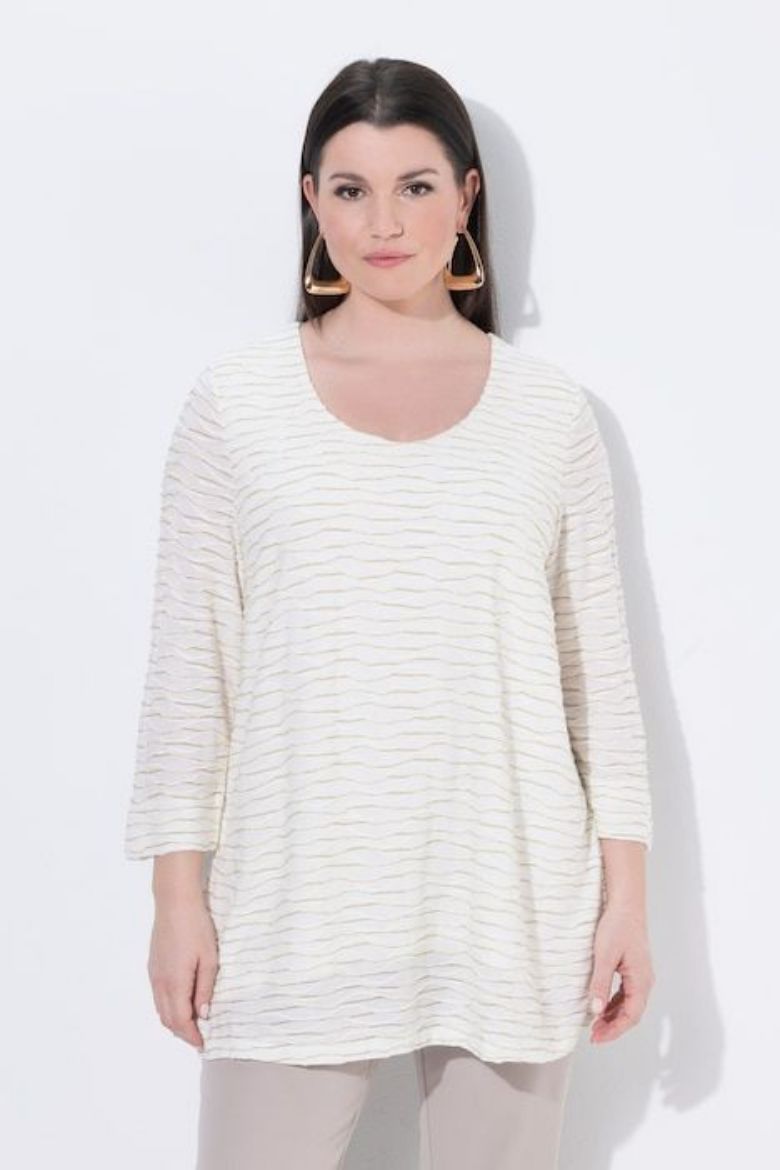 Plus size veliki brojevi Majica 3/4 rukava A kroja za punije