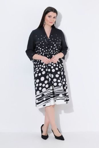 Plus size veliki brojevi Haljina midi 3/4 rukava za punije