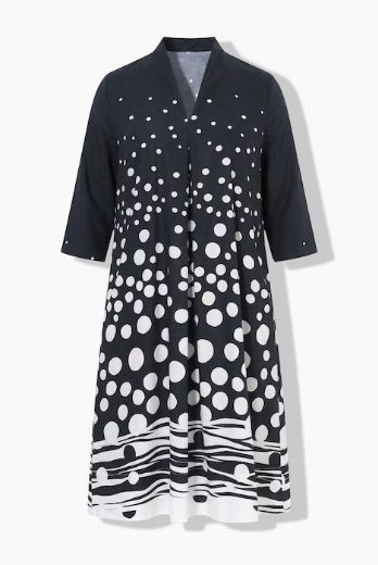 Plus size veliki brojevi Haljina midi 3/4 rukava za punije