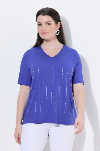 Plus size veliki brojevi Majica kratkih rukava V ovratnika za punije