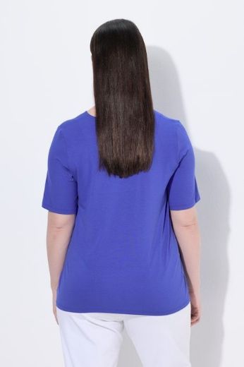 Plus size veliki brojevi Majica kratkih rukava V ovratnika za punije