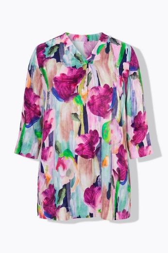 Plus size veliki brojevi Bluza 3/4 rukava V ovratnika za punije