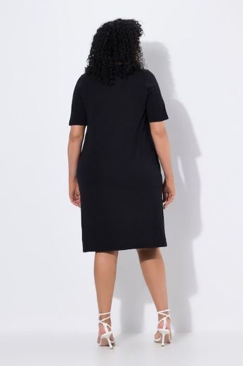 Plus size veliki brojevi Haljina midi kratkih rukava za punije