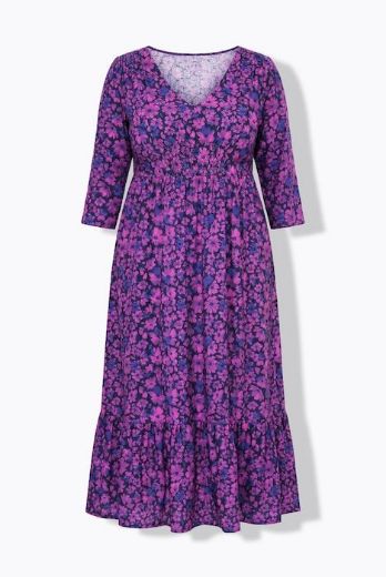 Plus size veliki brojevi Haljina maxi 3/4 rukava za punije