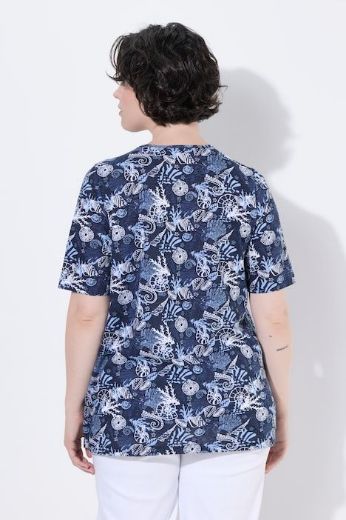 Plus size veliki brojevi Majica kratkih rukava V ovratnika za punije
