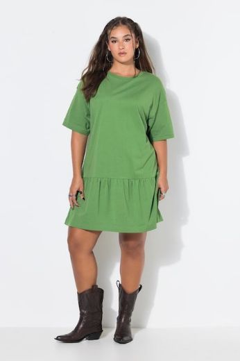 Plus size veliki brojevi Haljina kratkih rukava A kroja za punije