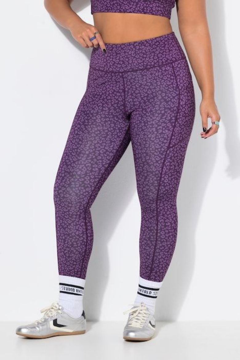 Plus size veliki brojevi Tajice sportske visokog struka za punije