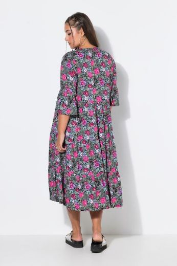 Plus size veliki brojevi Haljina maxi 3/4 rukava za punije