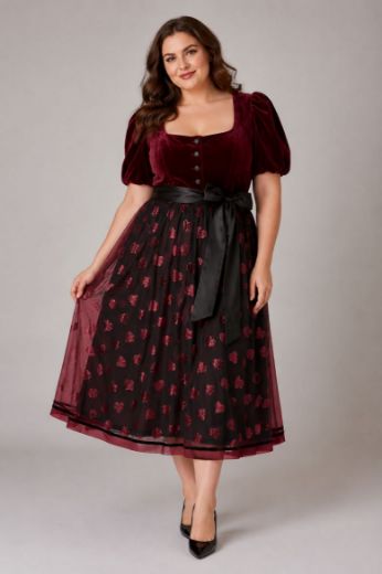 Plus size veliki brojevi Haljina dirndl za punije