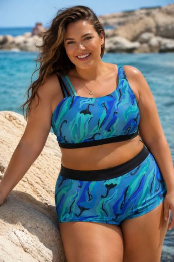 Plus size veliki brojevi Kupaći kostim dvodijelni za punije