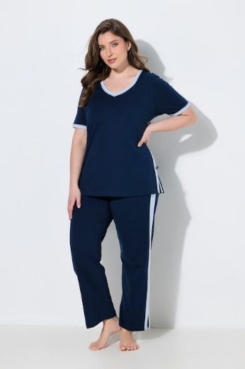 Plus size veliki brojevi Pidžama dvodijelna kratkih rukava za punije